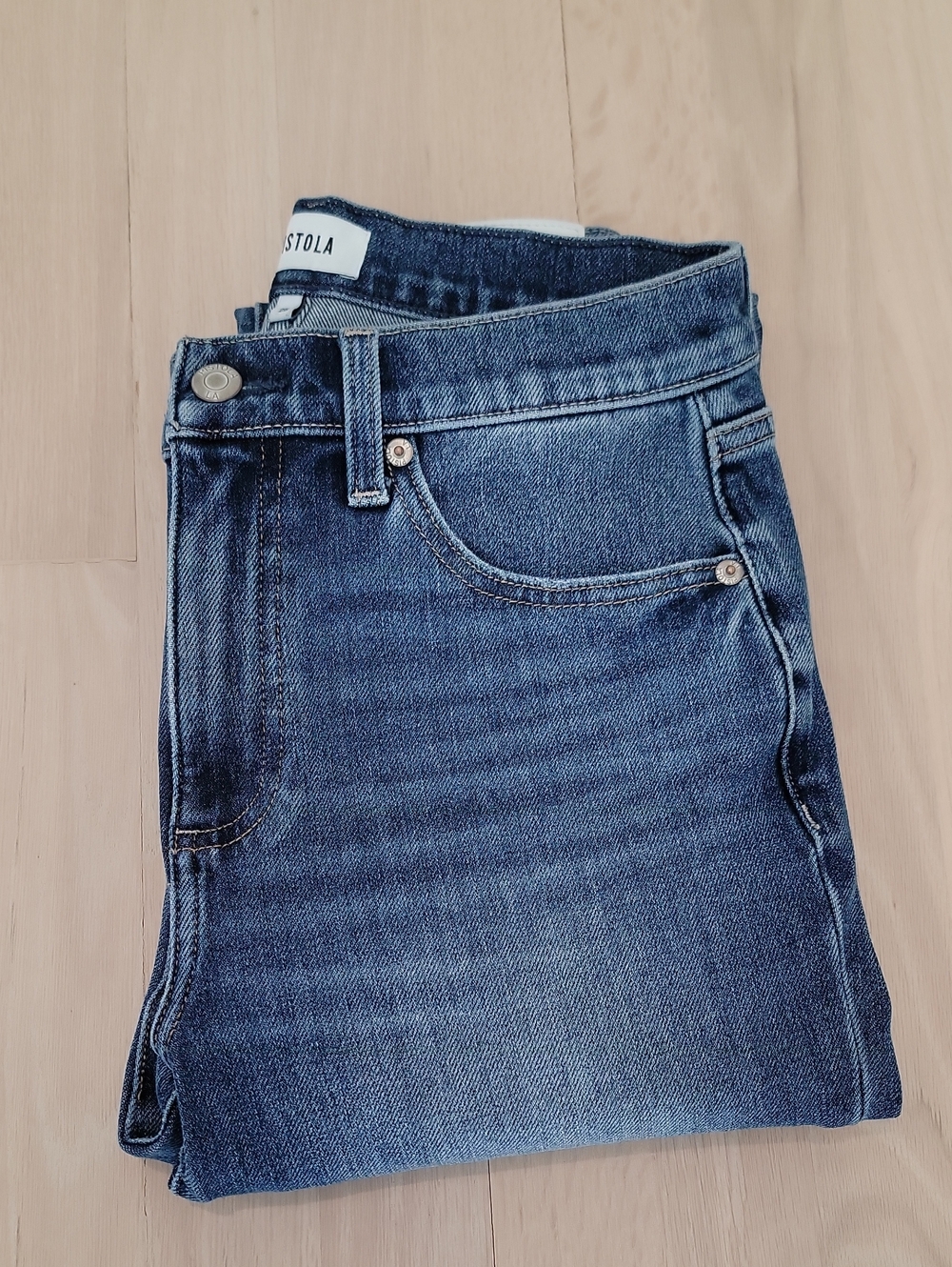 pistola Women's Faded Blue Straight Jeans